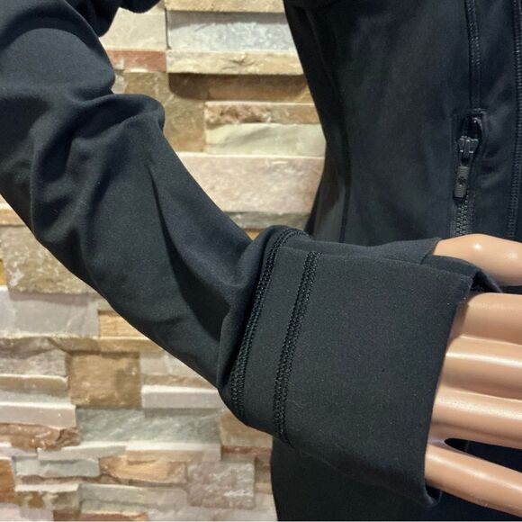 Lululemon Athletica Black Bomber Jacket Sleek Performance Design - Picture 7 of 8